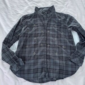 Rock & Republic Charcoal Plaid Shirt